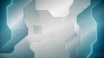 Abstract technology laser lines glow neon white tone with mirror reflective surface background. video