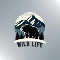 Adventure logo design with bean and mountain vector
