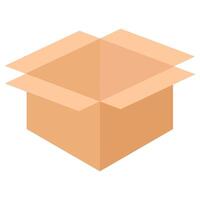 Open Box Package Icon vector