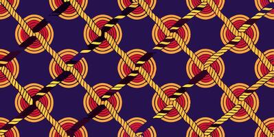 A pattern with red and yellow circles on a purple background vector