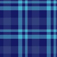 Dining check fabric background, pride plaid tartan texture. Trend textile seamless pattern in blue and cyan colors. vector