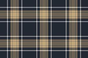 American textile tartan , floor check background texture. Everyday fabric pattern seamless plaid in dark and amber colors. vector