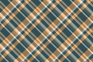 Buffalo tartan check seamless, youth background fabric. Shape plaid textile pattern texture in orange and pastel colors. vector