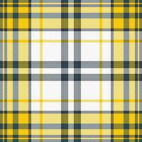 Vibrant yellow and dark gray plaid pattern. Perfect for textile design, fashion, web backgrounds, or seasonal projects. This cheerful, classic pattern evokes feelings of warmth and style. vector