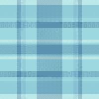 Up texture plaid background, vogue textile seamless pattern. Hippie tartan check fabric in cyan and light colors. vector