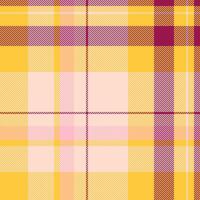 Vibrant pastel plaid pattern in yellow, peach, and purple. Perfect for textile design, website backgrounds, or fashion projects. vector