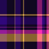 Creative textile plaid fabric, sample background seamless. Give check pattern texture tartan in violet and black colors. vector