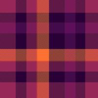 Vibrant autumnal plaid pattern in rich purples, oranges, and deep reds. Perfect for fallthemed designs, textiles, or seasonal branding. vector