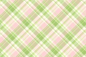 Model texture background tartan, messy fabric check textile. Preppy seamless plaid pattern in light and misty rose colors. vector