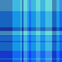 Clothing pattern background texture, everyday seamless tartan check. Punk plaid fabric textile in cyan and blue colors. vector