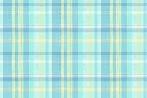 Bandana textile fabric texture, fashioned tartan pattern. Fiber plaid background seamless check in teal and cyan colors. vector