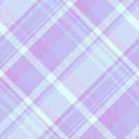 Hippy pattern fabric background, old check texture plaid. Slim seamless tartan textile in light color. vector