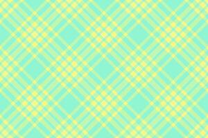 Anniversary pattern seamless, realistic textile plaid texture. Wallpaper check fabric tartan background in mint and yellow colors. vector