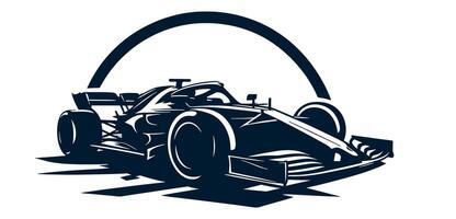 A racing car with the arch in the background vector