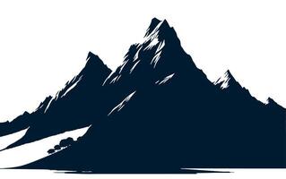 Mountain silhouette silhouette of mountain range with trees and trees vector