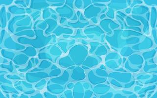 Water ripple surface pool or ocean water with glares sunlight reflections, game texture top view. Beach sea clean and deep water. vector