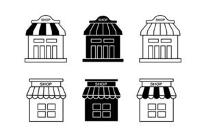 Creative Store Front Symbols for Visual Identity, store front icons, shop front icon, market icon vector