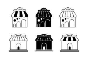 Best Store Front Symbols for Online Shops, store front icons, shop front icon, market icon vector