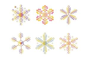 Funky Snowflakes Design Elements for Graphics, funky snowflakes , winter elements, snowflake pattern vector