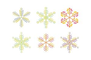 Stylish Funky Snowflakes Set for Digital Art, funky snowflakes , winter elements, snowflake pattern vector