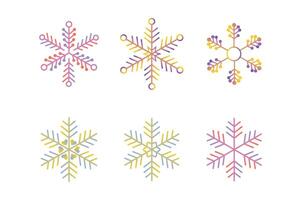 Trendy Funky Snowflakes Illustrations for Branding, funky snowflakes , winter elements, snowflake pattern vector