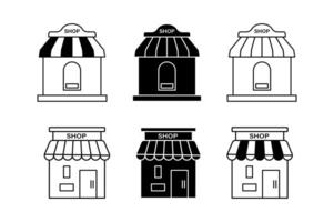 Modern Store Front Icons for Small Businesses, store front icons, shop front icon, market icon vector