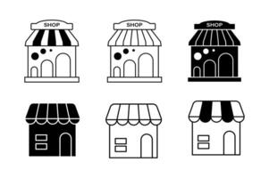 High-Resolution Store Front Icons for Digital Use, store front icons, shop front icon, market icon vector