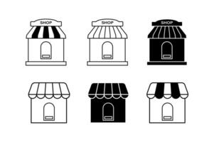 Store Front Icons for Mobile Apps and Websites, store front icons, shop front icon, market icon vector