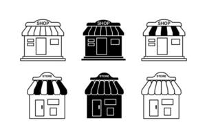 Professional Store Front Icons for Business Identity, store front icons, shop front icon, market icon vector
