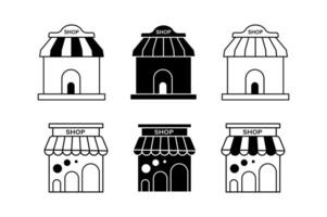 Elegant Store Front Icons for Commercial Use, store front icons, shop front icon, market icon vector