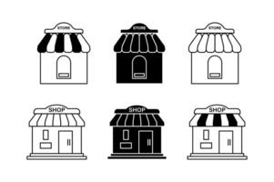 Unique Store Front Symbols for Retail Shops, store front icons, shop front icon, market icon vector