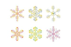 Decorative Funky Snowflakes Pack for Backgrounds, funky snowflakes , winter elements, snowflake pattern vector