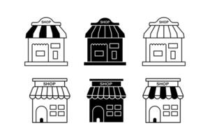 Store Front Icons Bundle for Diverse Applications, store front icons, shop front icon, market icon vector