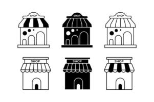 Premium Store Front Icons for Web Projects, store front icons, shop front icon, market icon vector