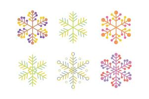 Artistic Funky Snowflakes Collection for Invitations, funky snowflakes , winter elements, snowflake pattern vector