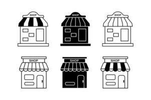 Trendy Store Front Symbols for Designers, store front icons, shop front icon, market icon vector