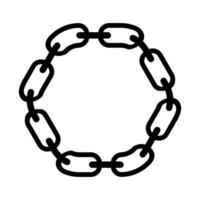 Chain icon a thin line sign. Isolated contour symbol vector