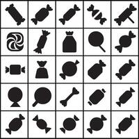 candy icons set design on a white background vector
