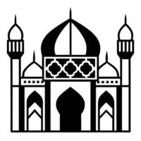 Set of a Islamic mosque icon design on a white background vector