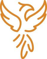 A phoenix rising from the ashes vector