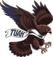A illustration of a fierce hawk vector