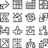 A icon set of workflow management vector