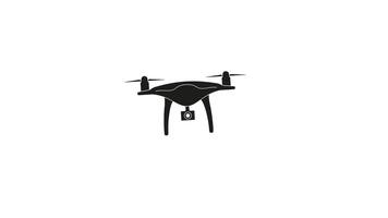 Drone, quadcopter animation icon. Motion graphic design. 4k. video