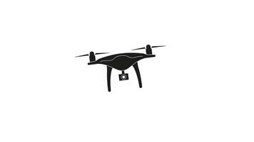 Drone, quadcopter animation icon. Motion graphic design. 4k. video