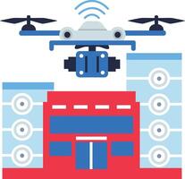 A flat style icon of wireless drone tracking technology vector