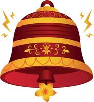 Hanging bell flat illustration vector
