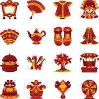 Collection of Lunar New Year Flat Illustrations vector