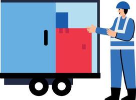 A flat style icon of loading supervisor vector