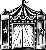 Sketchy style illustration of circus entrance vector