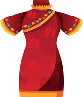 Cultural chinese attire, flat style illustration vector